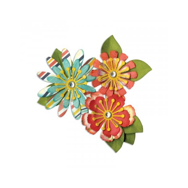 Sizzix Thinlits Die - 661097 - Mix &amp; Match flowers