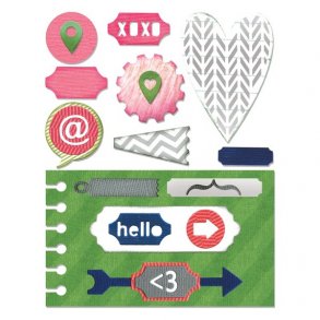 Sizzix Thinlits Die - 660110 - Notebook Base w/ Layering Shapes 