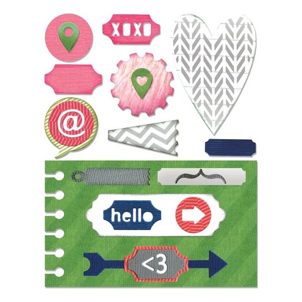 Sizzix Thinlits Die - 660110 - Notebook Base w/ Layering Shapes 