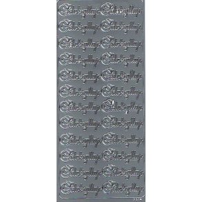 Stickers 6674 - S�lvbryllup - S�lv