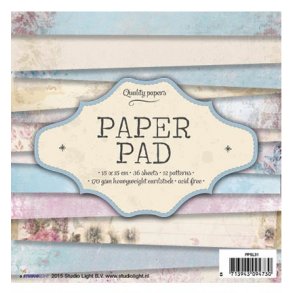 STUDIO LIGHT PAPER PAD 15X15CM 36 ARK PPSL31