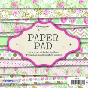 STUDIO LIGHT PAPER PAD 15X15CM 36 ARK PPSL49