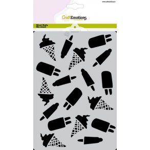 CraftEmotions Mask stencil 1277 - Summer Fun - ice creams - A5