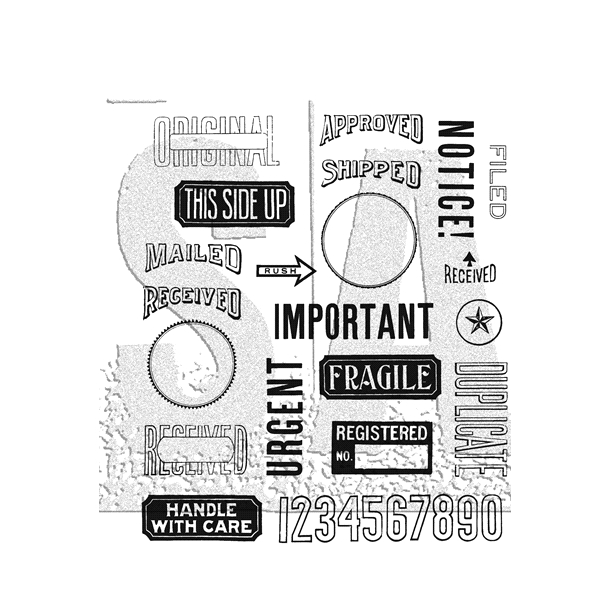 SA / Tim Holtz Cling Stamp - CMS339 - Mail Art