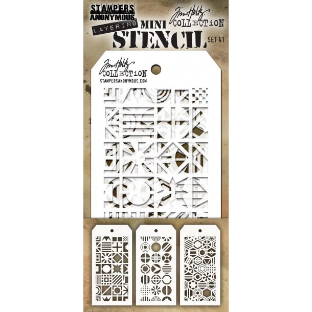 Tim Holtz Mini Stencil SET #41 TH-MST041