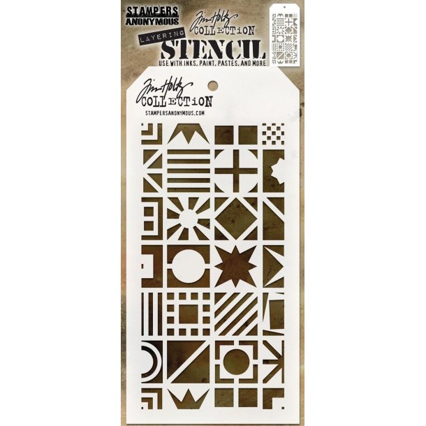 Tim Holtz Layered Stencil Patchwork Cube THS123