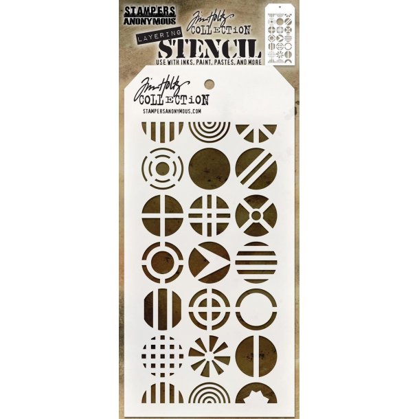 Tim Holtz Layered Stencil Patchwork Circle THS124