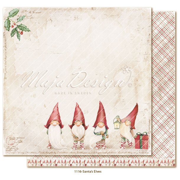 Maja Design Scrapbooking Ark - 1116 - Traditional Christmas - Santa&acute;s Elves