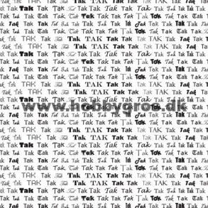 Tak 14x28 cm Sort p Hvid