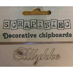 Scrapiniec Chipboards - TILLYKKE
