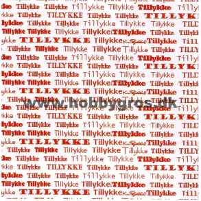 Tillykke 14x28 cm Mrk Rd