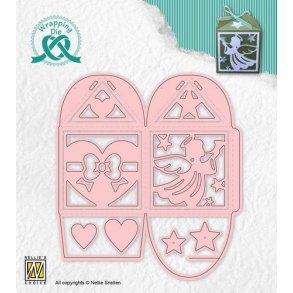 Nellie's WPD012 - 12 tealight box - with angel