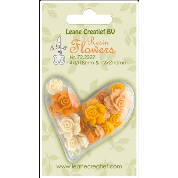 Resin flowers roses yellow