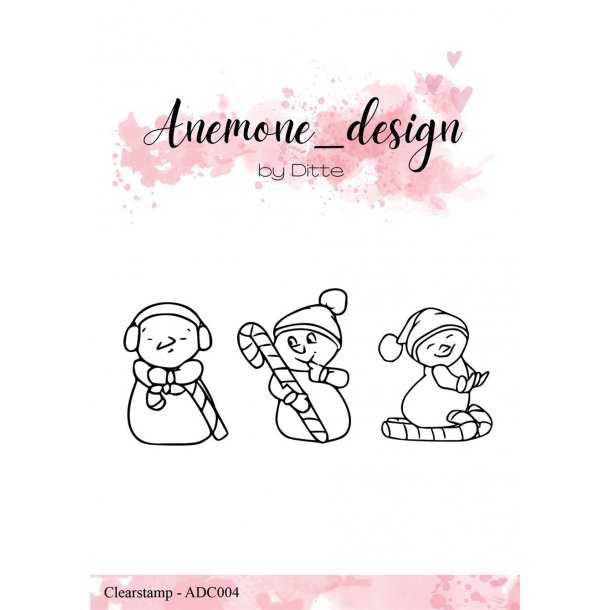 Anemone_design Clearstamp ADC004 - Candy Snowmen