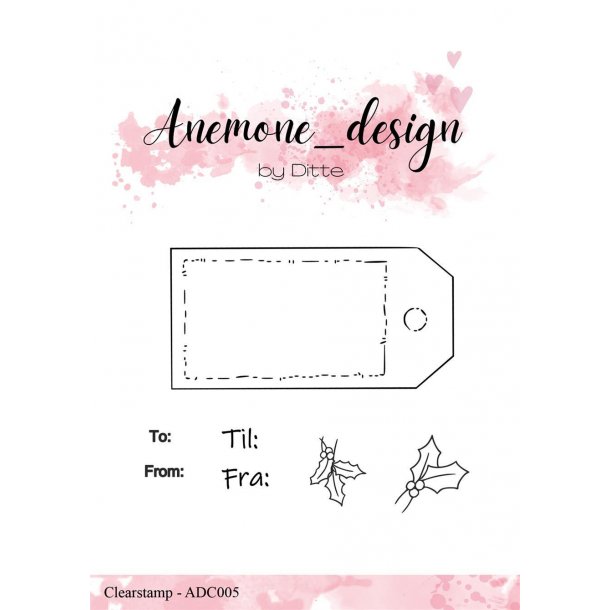 Anemone_design Clearstamp ADC005 - Gift Tag