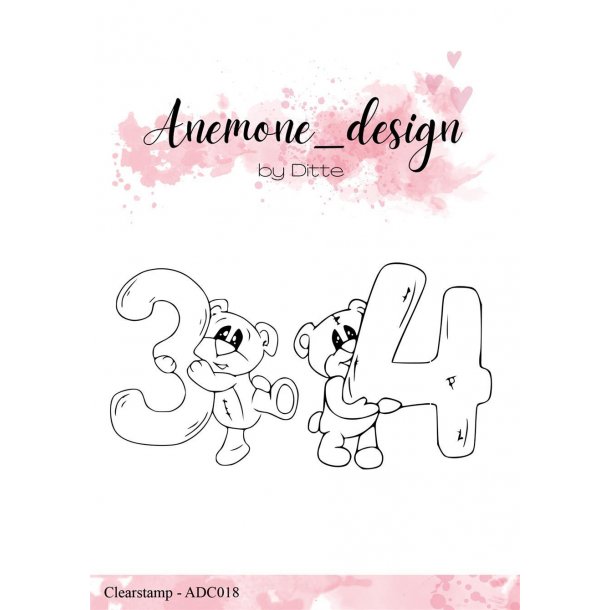 Anemone_design Clearstamp ADC018 - Teddy Bear - 3 &amp; 4