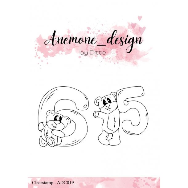 Anemone_design Clearstamp ADC019 - Teddy Bear - 5 &amp; 6