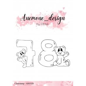 Anemone_design Clearstamp ADC020 - Teddy Bear - 7 & 8