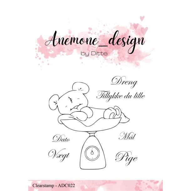 Anemone_design Clearstamp ADC022 - Teddy Bear