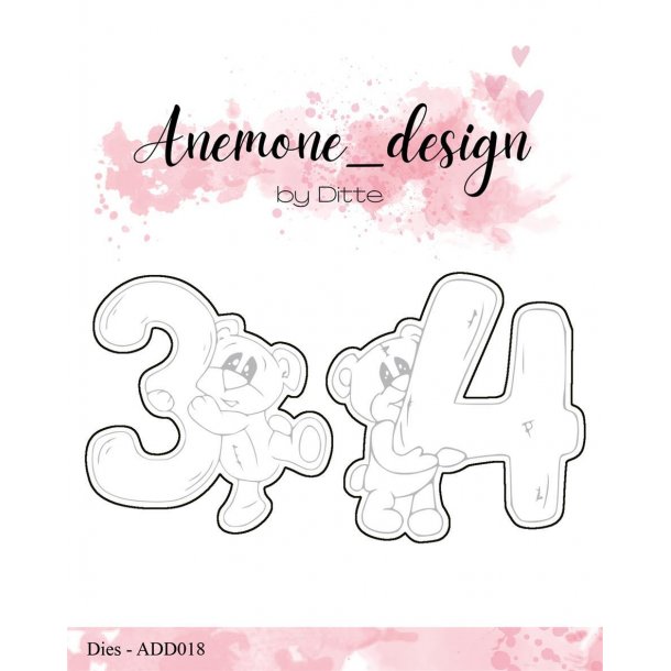 Anemone_design Dies ADD018 - Teddy Bear - 3 &amp; 4