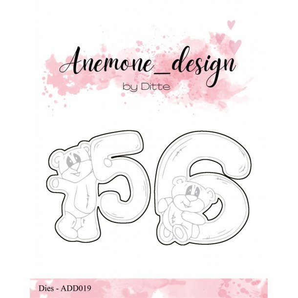 Anemone_design Dies ADD019 - Teddy Bear - 5 &amp; 6