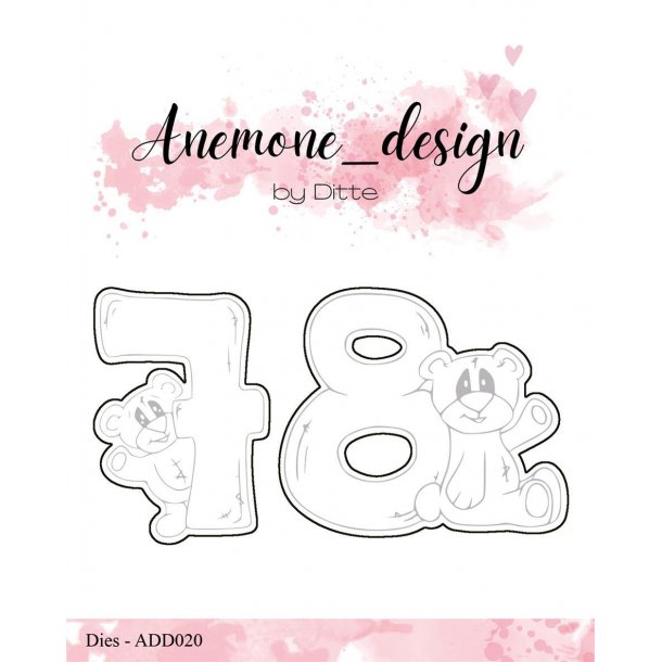 Anemone_design Dies ADD020 - Teddy Bear - 7 &amp; 8