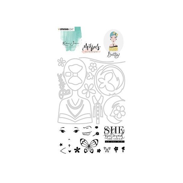 Studio Light Embossing Dies - Misses Betty 