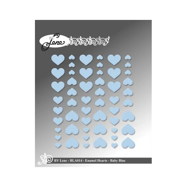 BY Lene  Enamel Hearts "Baby Blue - 70pcs" BLA014 