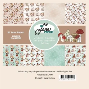 BY LENE Papirblok 15x15 BLP034 - Winter is Coming