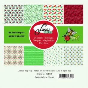 BY LENE Papirblok 15x15 BLP038 - Krible Krable