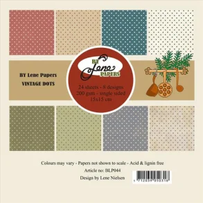 BY Lene Paperpad 15x15 BLP044 - Vintage Dots 