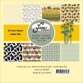 BY LENE Papirblok 15x15 BLP047 - Sunny Side 