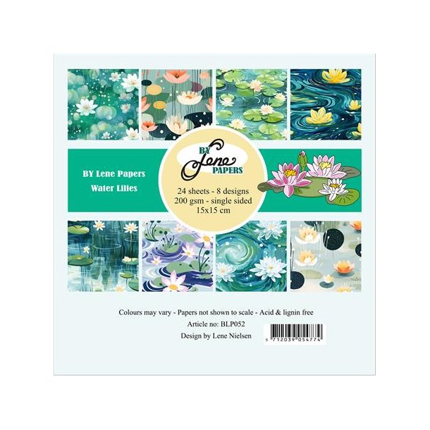 BY Lene Paperpad 15x15 BLP052 - Water Lilies