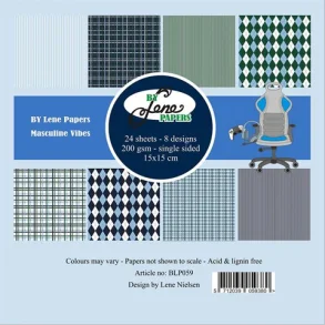 BY Lene Paperpad 15x15 BLP059 -  Masculine Vibes