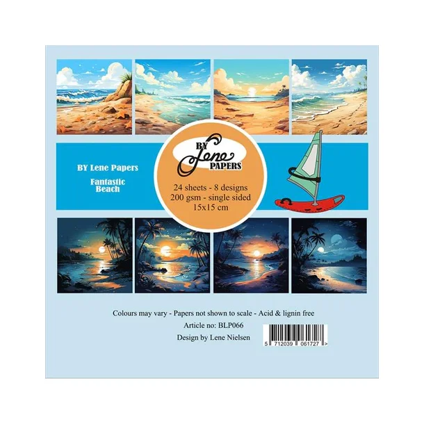BY Lene Paperpad 15x15 BLP066 "Fantastic Beach"