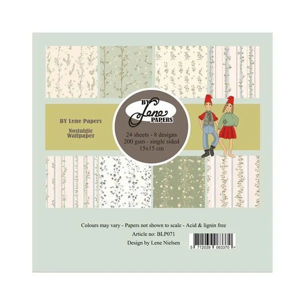 BY Lene Paperpad 15x15  "Nostalgic Wallpaper" BLP071