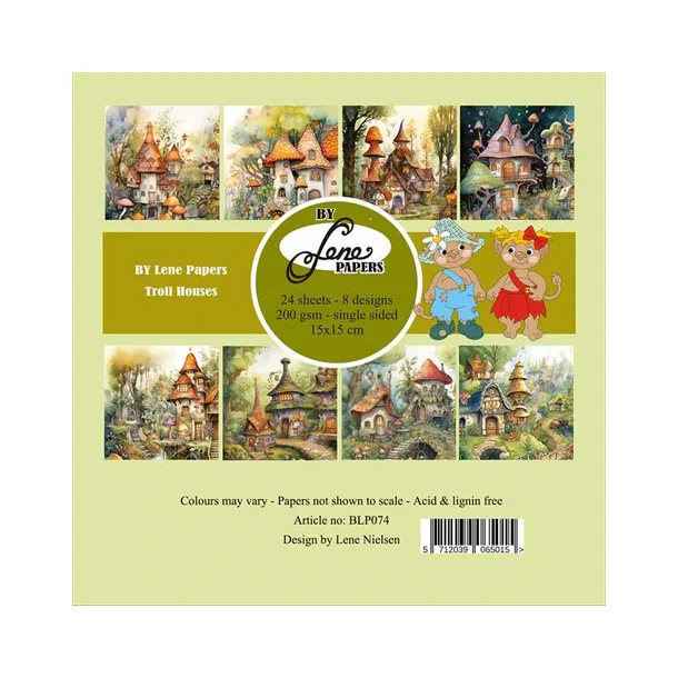 BY Lene Paperpad 15x15 "Troll Houses" BLP074 