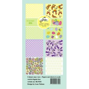 BY LENE Papirblok 10x21 BLP201 - Happy Easter