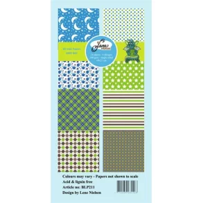 BY LENE Papirblok 10x21 BLP211 - Baby Boy