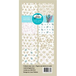 BY LENE Papirblok 10x21 BLP214 - Vintage Garden  