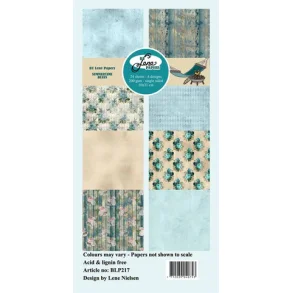 BY LENE Papirblok 10x21 BLP217 - Summertime Blue