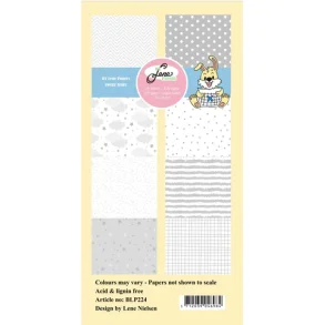 BY LENE Papirblok 10x21 BLP224 - Sweet Baby