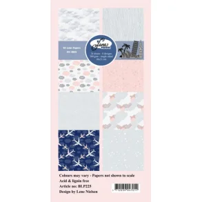 BY LENE Papirblok 10x21 BLP225 - Fly Away 