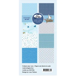 BY LENE Papirblok 10x21 BLP226 - Ship Ahoy 