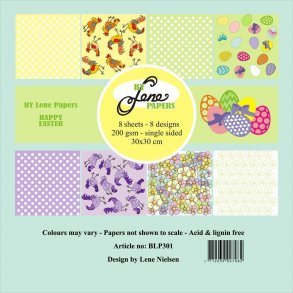BY LENE Papirblok 30x30 BLP301 - Happy Easter