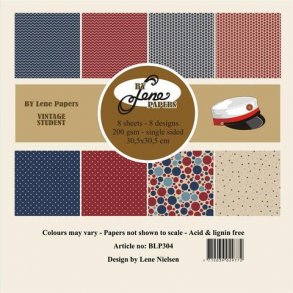 BY LENE Papirblok 30x30 BLP304 - Vintage Student