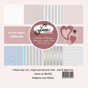 BY LENE Papirblok 30x30 BLP312 - Anniversary