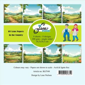 BY LENE Papirblok 30x30 BLP348 - In the Country
