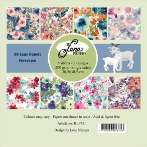 BY Lene Paperpad 30x30 BLP351 - Flowerpot 