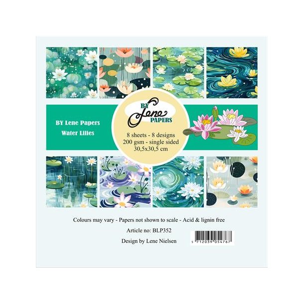 BY Lene Paperpad 30x30 BLP352 - Water Lilies